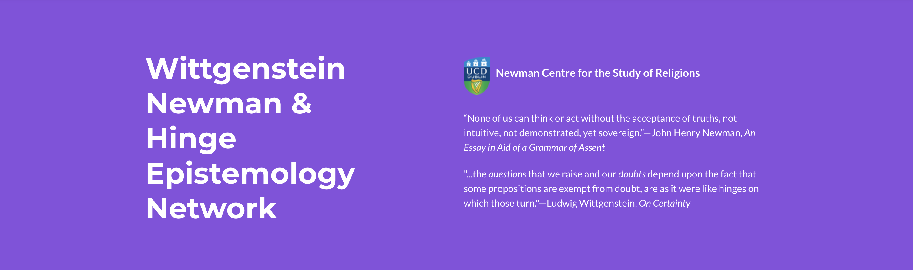 Wittgenstein, Newman, and Hinge Epistemology Network